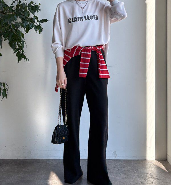  「袖リブバックボタンジョーゼットロゴプルオーバー」|シャツ・ブラウス|