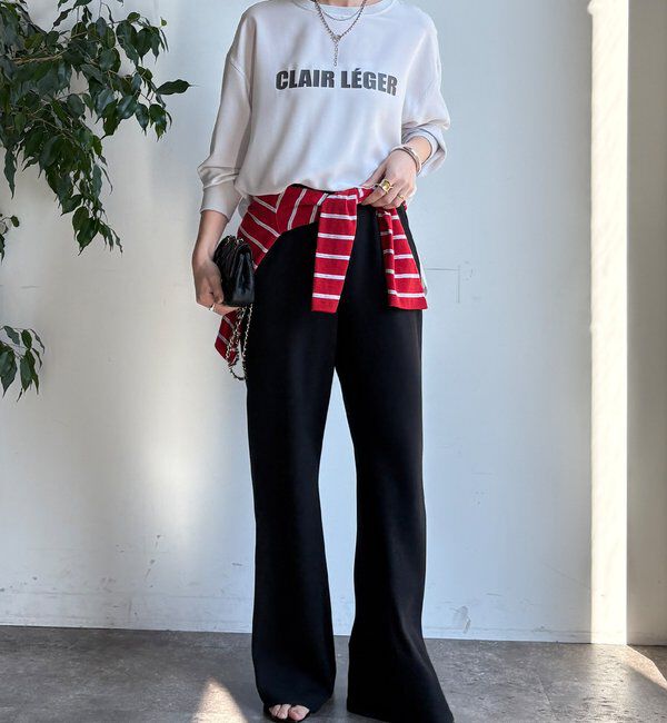  「袖リブバックボタンジョーゼットロゴプルオーバー」|シャツ・ブラウス|