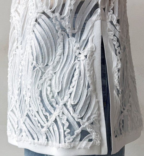  「【WEB限定】ジャガードチュニックベスト」|ブルゾン・スタジャン|