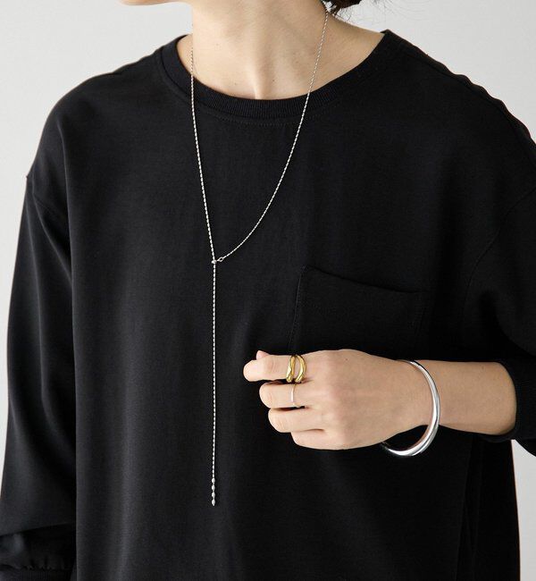  「予約【R.good（アールドットグッド）】ボールスライドラリエット」|ネックレス|シルバー