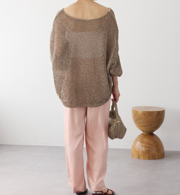  「予約【上品な光沢】サテンツイルイージーパンツ」|チノ|