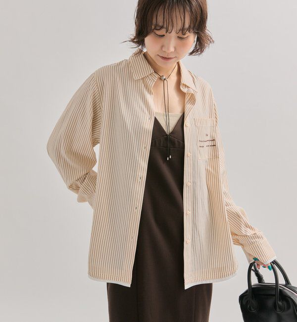  「ポケット刺繍ストライプシャツ」|シャツ・ブラウス|