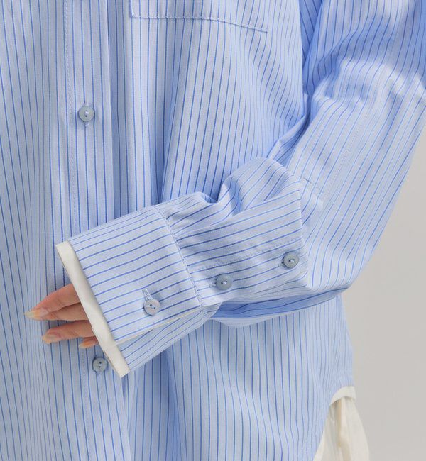  「ポケット刺繍ストライプシャツ」|シャツ・ブラウス|