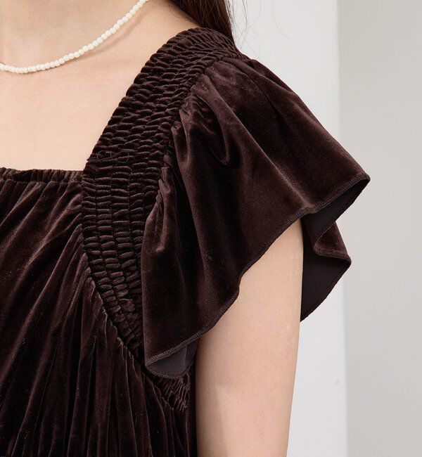  「ベロアフリルオールインワン」|オールインワン|