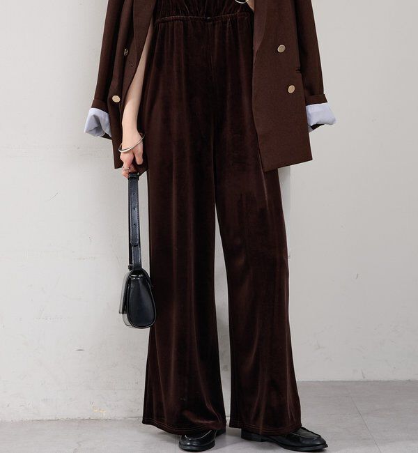  「ベロアフリルオールインワン」|オールインワン|