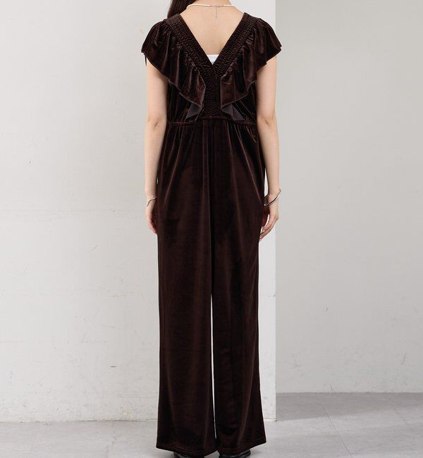  「ベロアフリルオールインワン」|オールインワン|