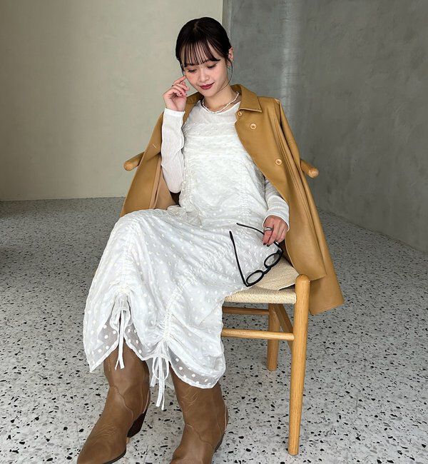  「【＠akane__11.1企画】ドロストフラワーキャミワンピース」|ワンピース|