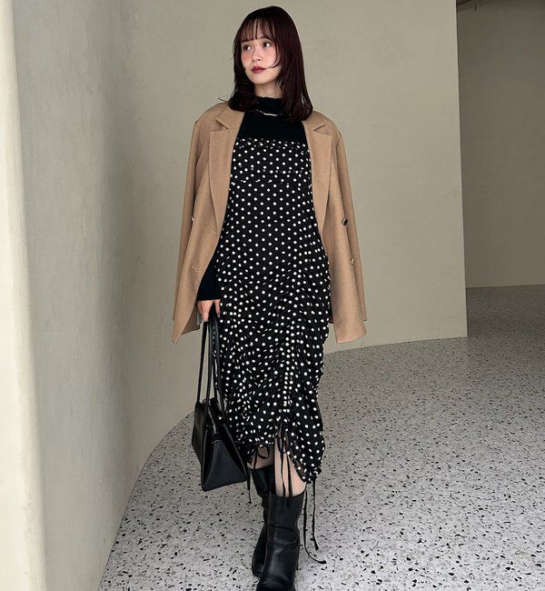  「【＠akane__11.1企画】ドロストフラワーキャミワンピース」|ワンピース|