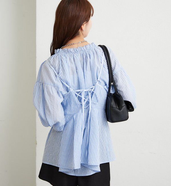  「ラメストライプビスチェSETブラウス」|シャツ・ブラウス|