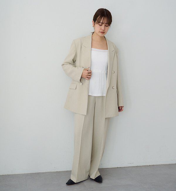  「【セットアップ対応】トロタックワイドパンツ」|チノ|