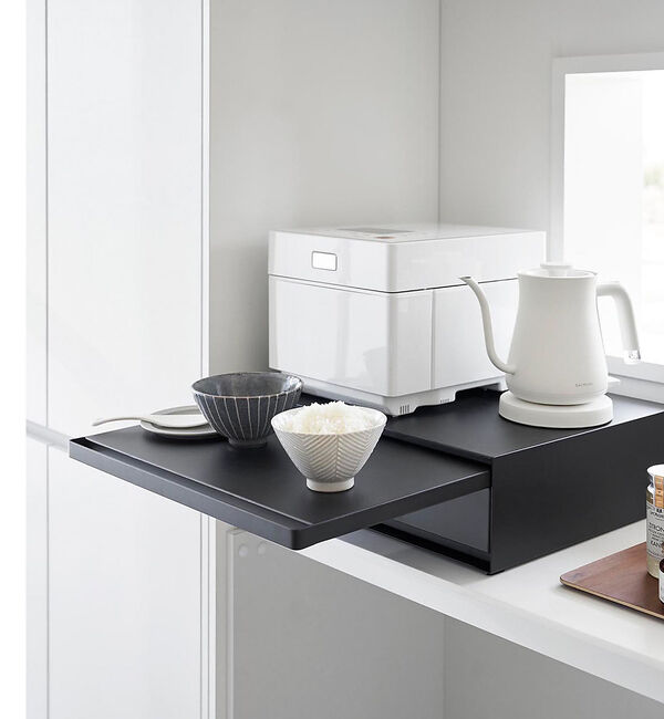 collex「【tower/タワー】 2WAYキッチン家電引き出し&スライドテーブル」|食器・キッチングッズ|