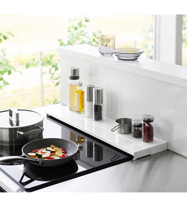 collex「【tower/タワー】奥行伸縮排気口カバー60cmコンロ用」|食器・キッチングッズ|ホワイト