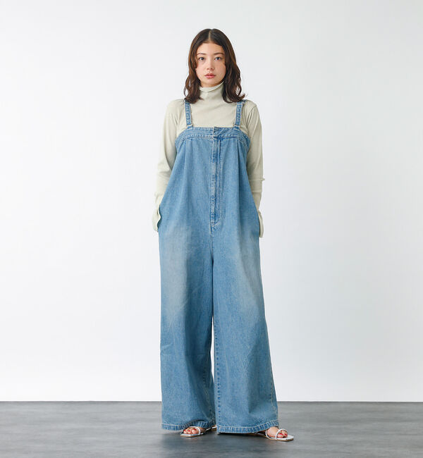 Rouge vif「【JOHNBULL/ジョンブル】デニムタックベア サロペット / オーバーオール」|オールインワン|