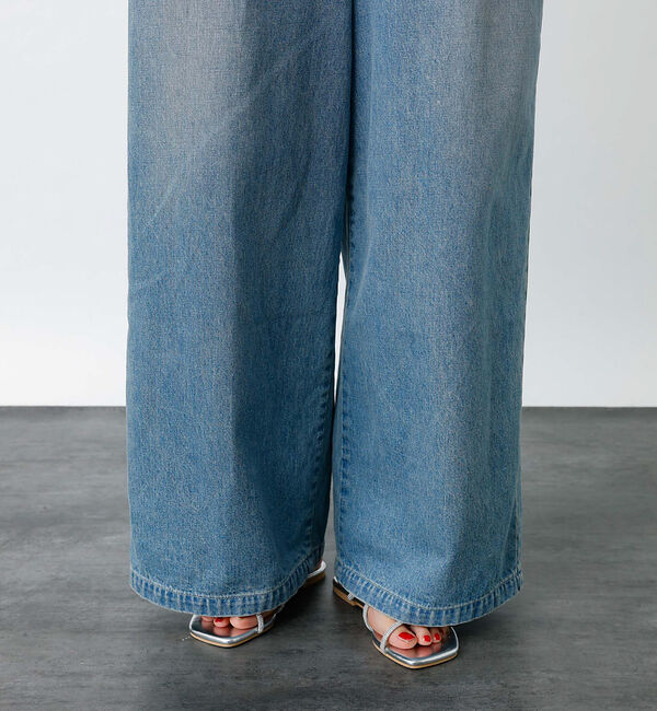 Rouge vif「【JOHNBULL/ジョンブル】デニムタックベア サロペット / オーバーオール」|オールインワン|