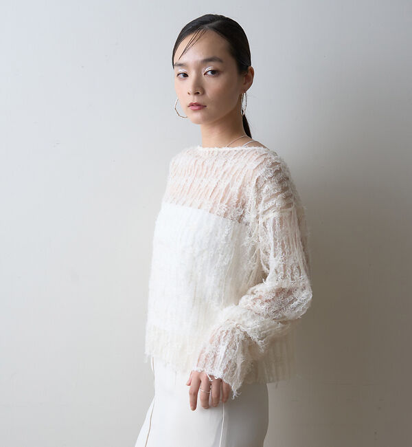 Rouge vif「【一部店舗限定】フェザーチュールブラウス」|シャツ・ブラウス|