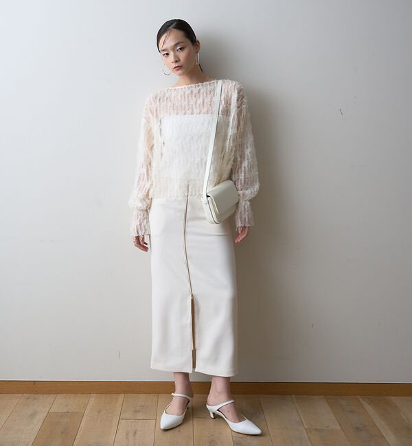 Rouge vif「【一部店舗限定】フェザーチュールブラウス」|シャツ・ブラウス|