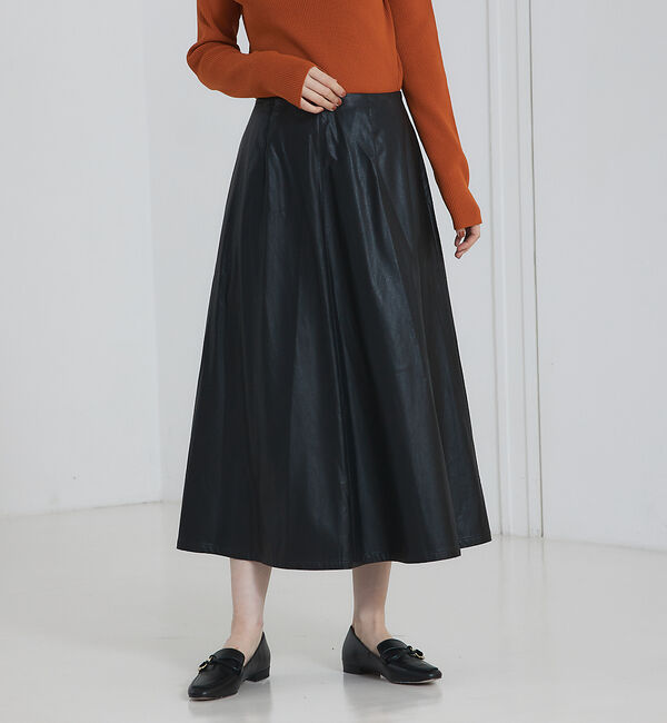 abahouse mavie「【大人のいちまんワンピ】フェイクレザー２ＷＡＹジャンパースカート」|ジャンパースカート|