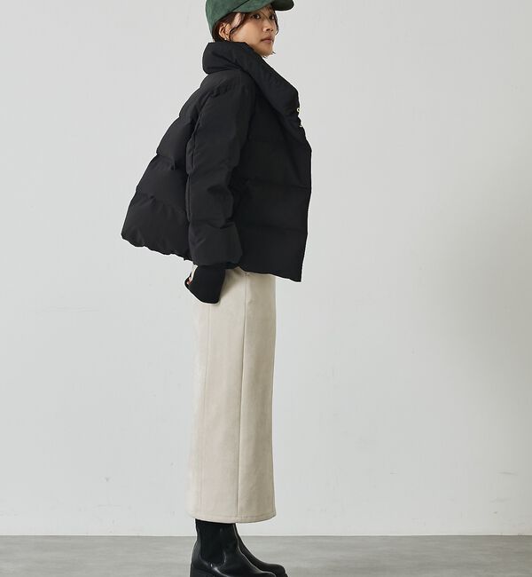 abahouse mavie「【WEB Domani掲載】袖リブシームレススタンドダウン/ロングセラー/定番/」|ダウン|