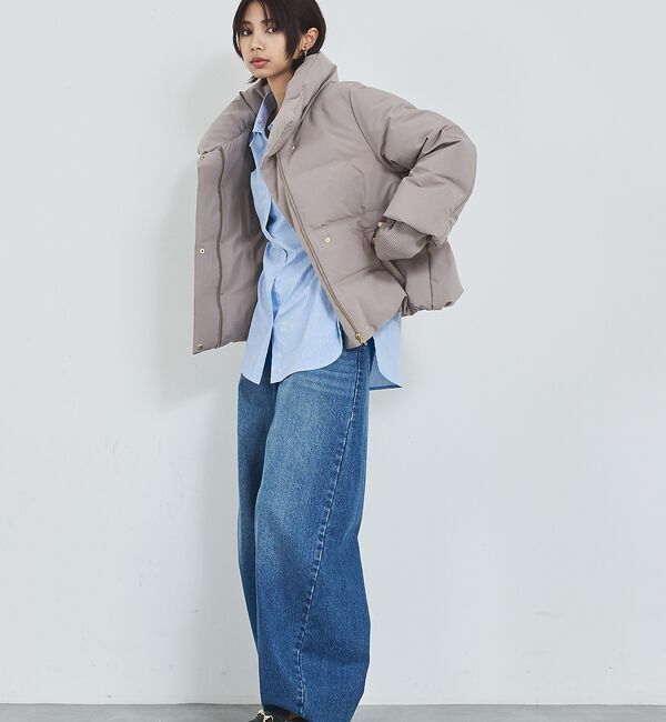 abahouse mavie「【WEB Domani掲載】袖リブシームレススタンドダウン/ロングセラー/定番/」|ダウン|