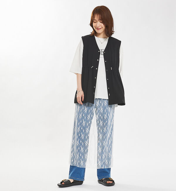 abahouse mavie「チュールレースレイヤードスカート」|スカート|