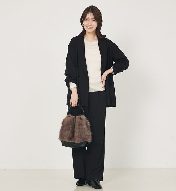 abahouse mavie「【セットアップ対応】TRストレッチタックセミワイドパンツ」|その他|