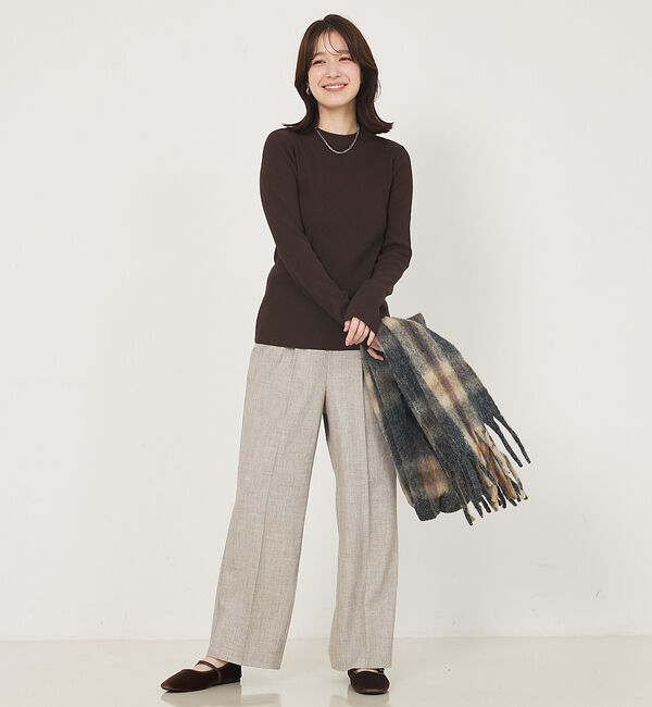 abahouse mavie「【セットアップ対応】TRストレッチタックセミワイドパンツ」|その他|