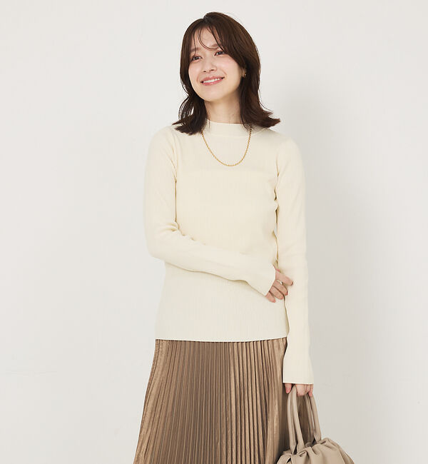 abahouse mavie「プチハイネックリブプルオーバー」|ニット・セーター|