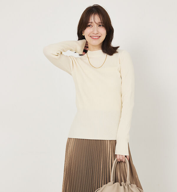 abahouse mavie「プチハイネックリブプルオーバー」|ニット・セーター|