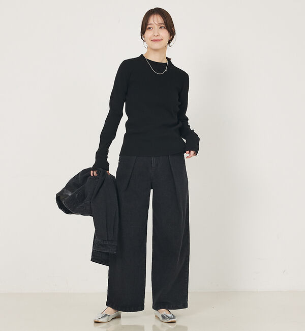 abahouse mavie「プチハイネックリブプルオーバー」|ニット・セーター|