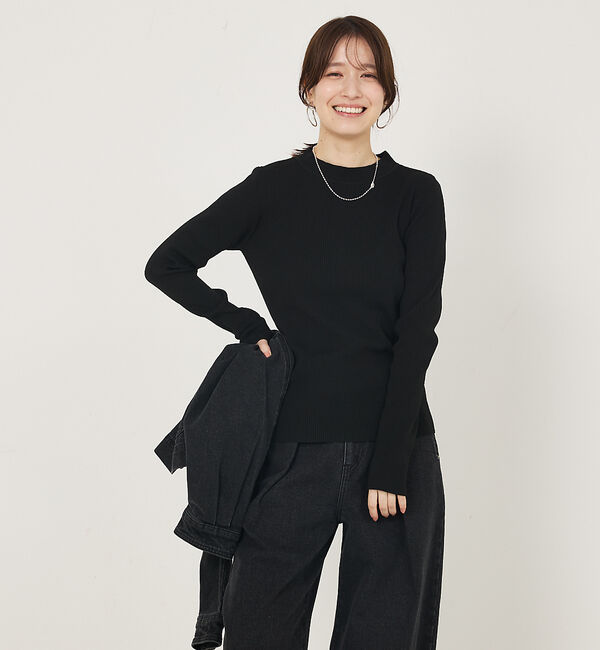 abahouse mavie「プチハイネックリブプルオーバー」|ニット・セーター|