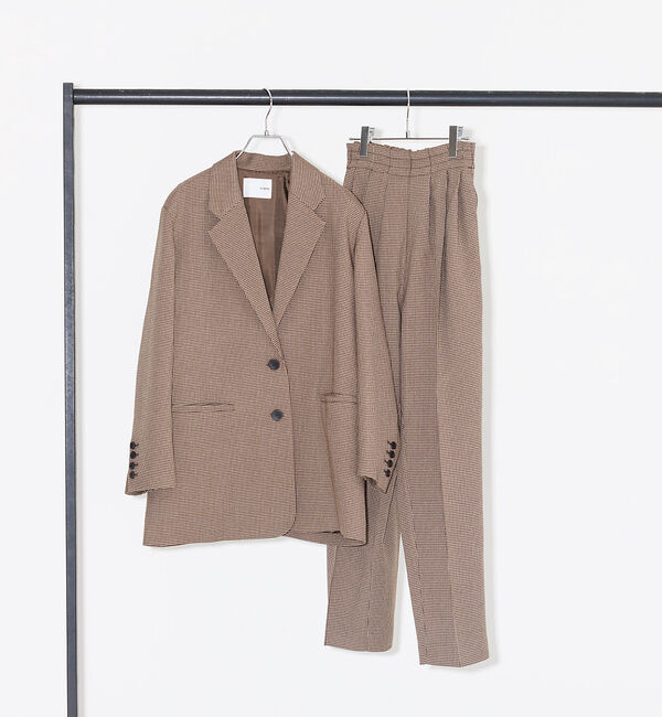 NOMINE「【セットアップ対応】チェック3タックテーパードパンツ」|スラックス|