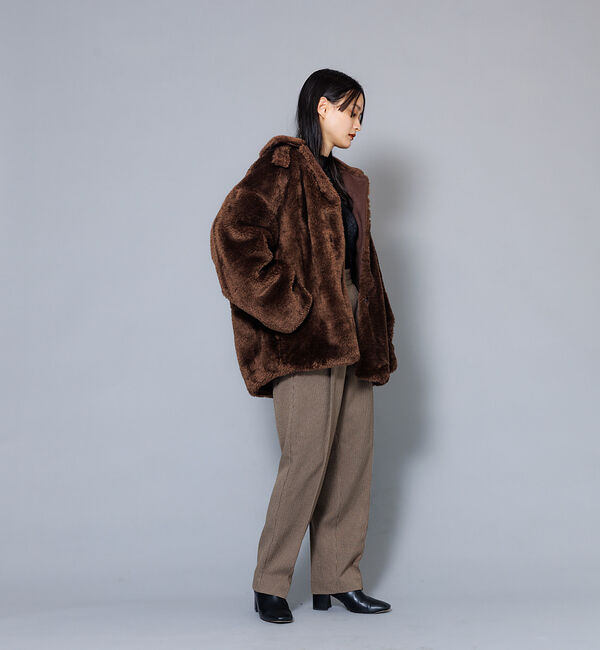 NOMINE「【セットアップ対応】チェック3タックテーパードパンツ」|スラックス|