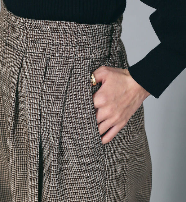 NOMINE「【セットアップ対応】チェック3タックテーパードパンツ」|スラックス|