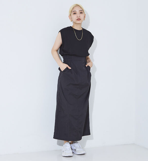 NOMINE「カットコンビ ワッシャー ワンピース」|ワンピース|ブラック