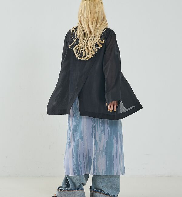 NOMINE「シルキー シアー バックスリット ジャケット」|その他|