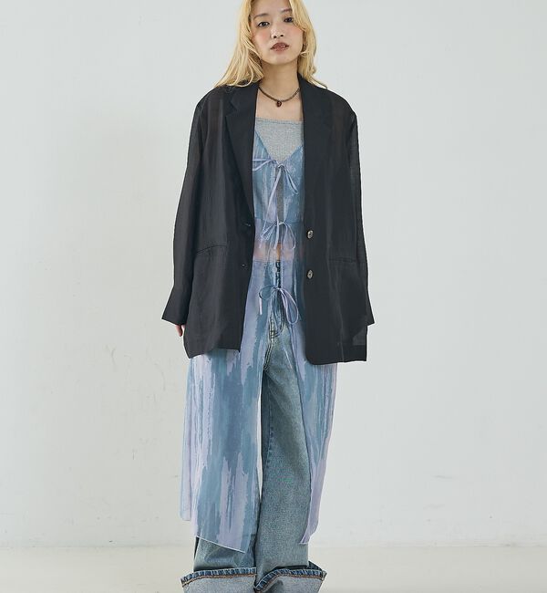 NOMINE「シルキー シアー バックスリット ジャケット」|その他|