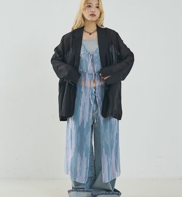 NOMINE「シルキー シアー バックスリット ジャケット」|その他|