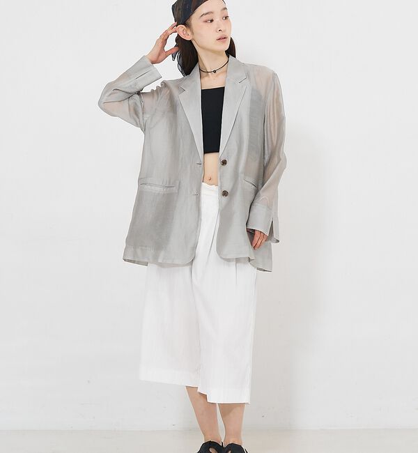 NOMINE「シルキー シアー バックスリット ジャケット」|その他|