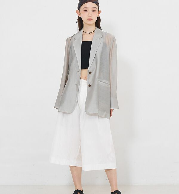 NOMINE「シルキー シアー バックスリット ジャケット」|その他|