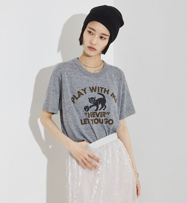 NOMINE「RUSSELL別注 CAT モチーフ Tシャツ」|Tシャツ・カットソー|グレー系その他1