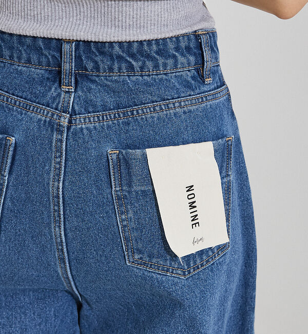 NOMINE「タック ボリューム デニムパンツ」|デニム|