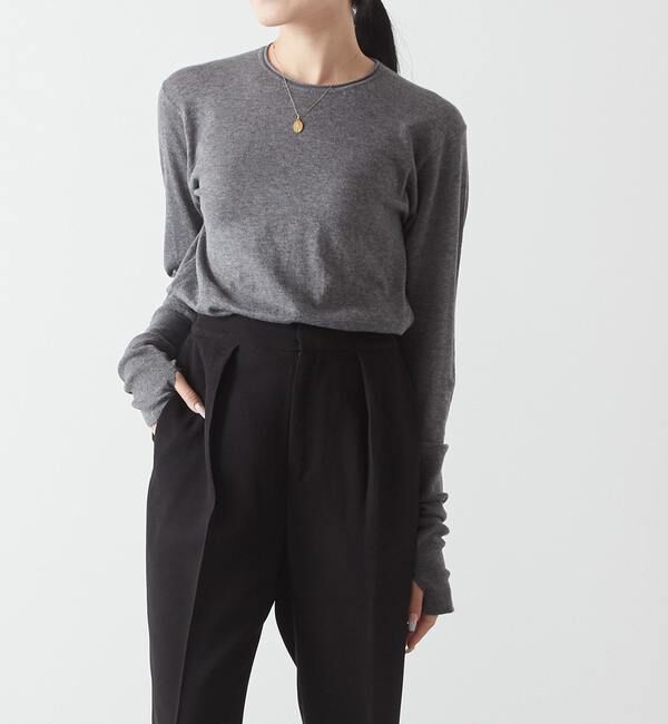 Liesse「ハイゲージニット」|ニット・セーター|チャコールグレー