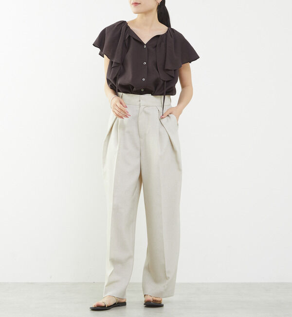 Liesse「フリルカラーブラウス」|シャツ・ブラウス|