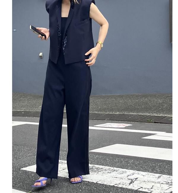 A_「【THE FLATS/ザフラッツ】TUBE TOP ALLINONE」|オールインワン|ネイビー