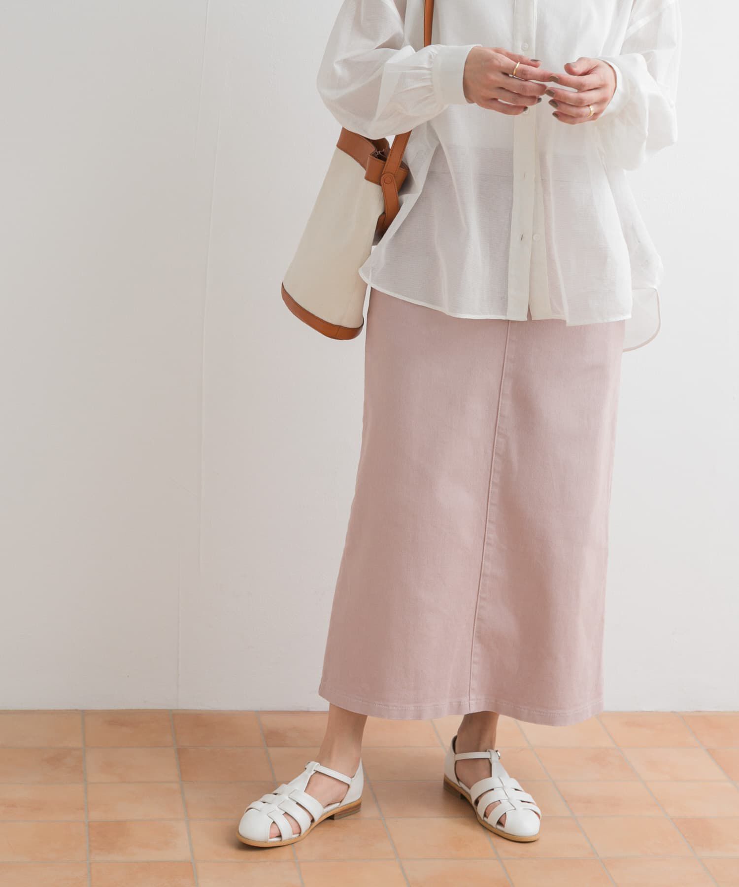 URBAN RESEARCH DOORS「製品染めカラースカート」|スカート|