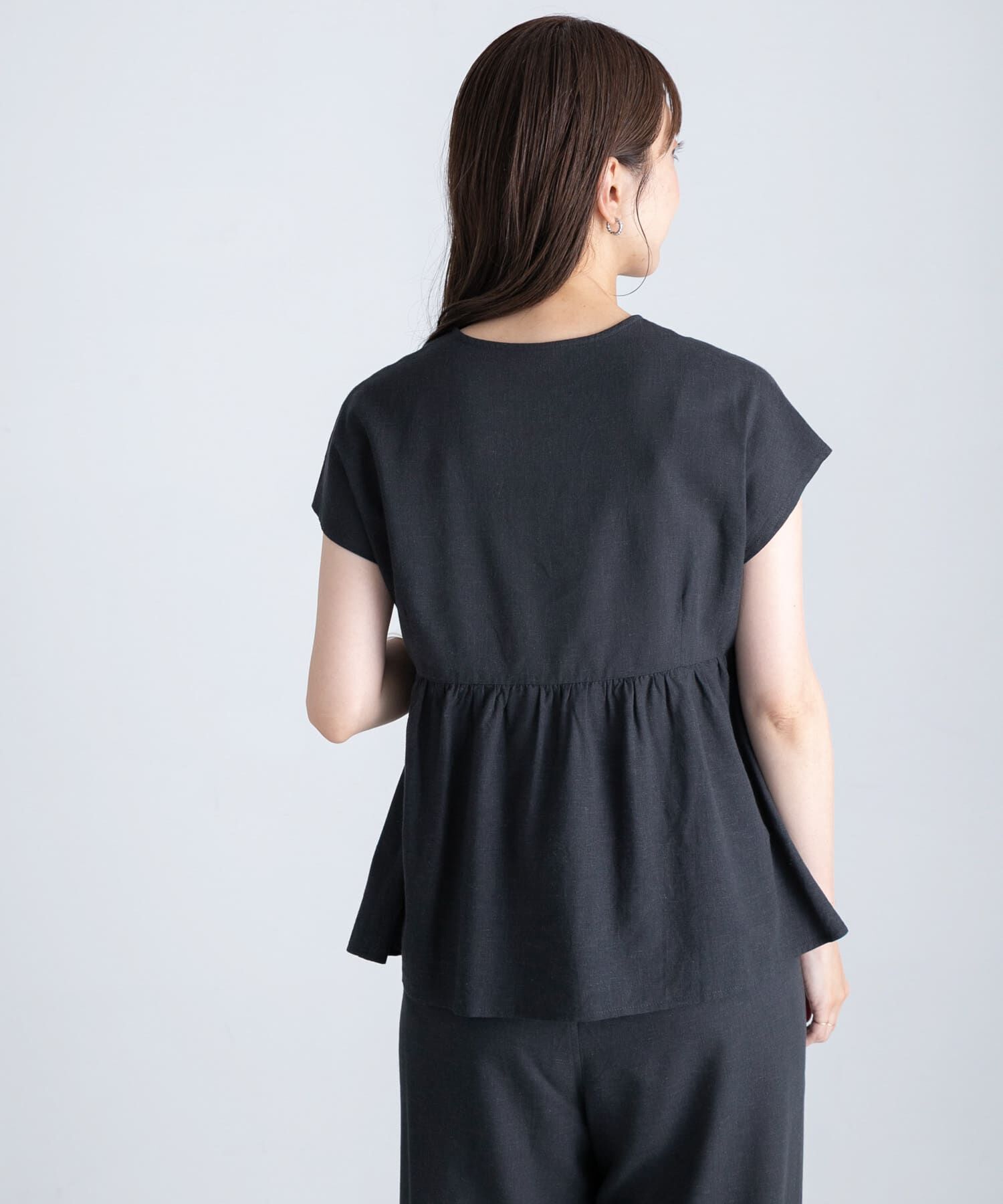 Sonny Label 「『WEB/一部店舗限定』リネン混ペプラムセットアップ」|ワンピース|