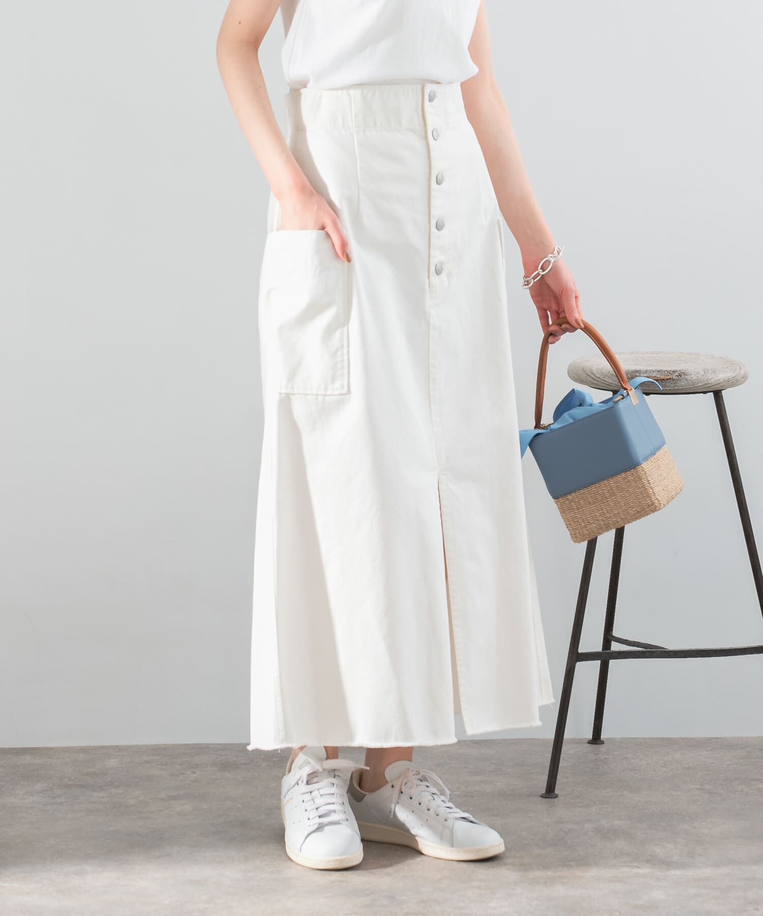 URBAN RESEARCH ROSSO「ボタンデニムスカート」|スカート|