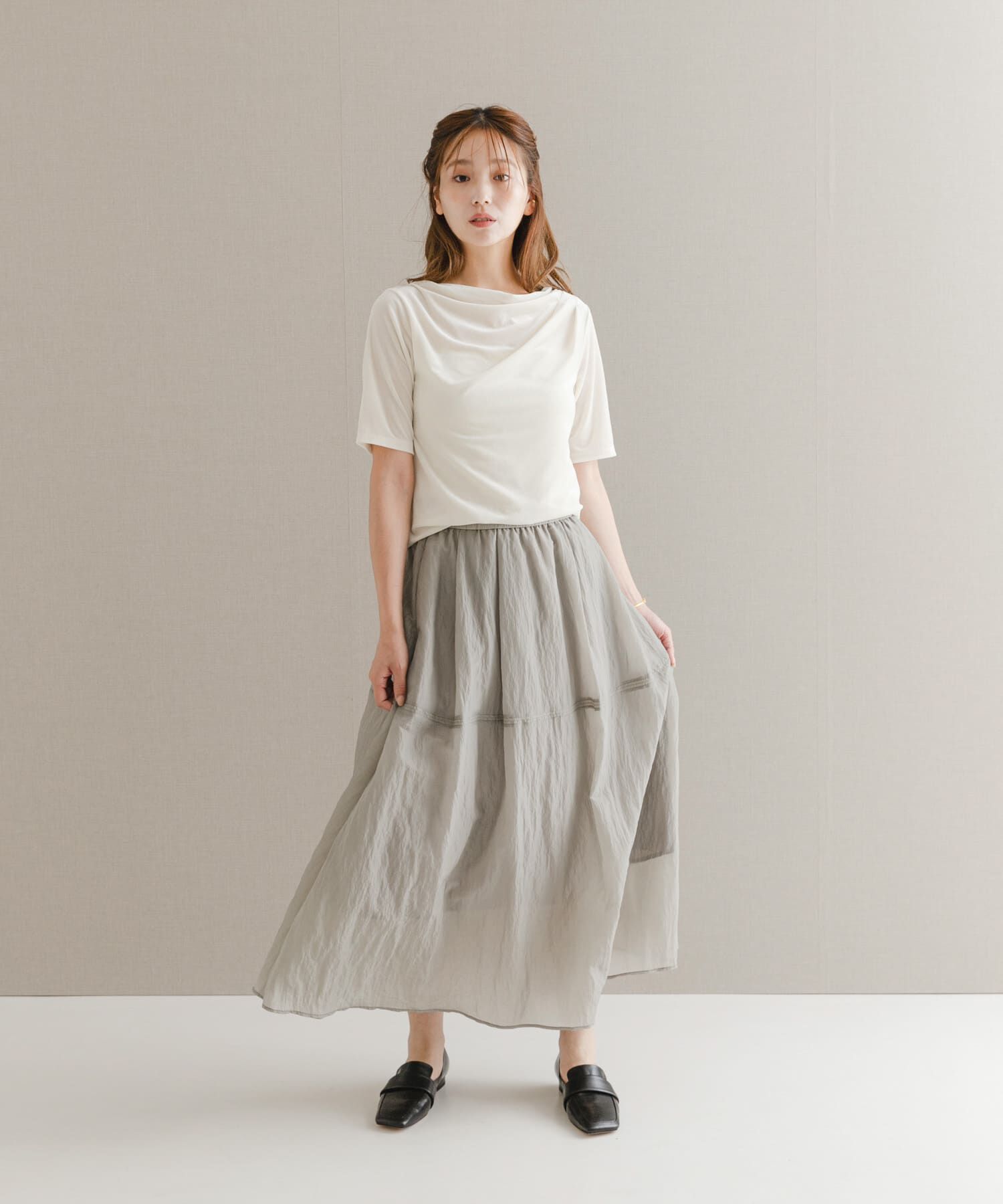 URBAN RESEARCH ROSSO「ブライトギャザースカート」|スカート|