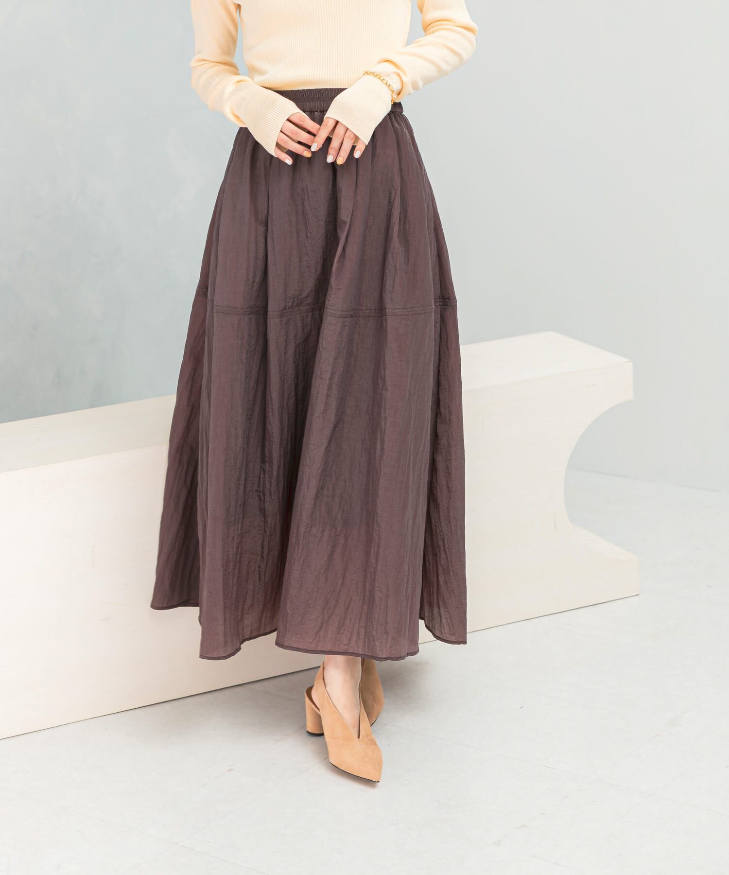 URBAN RESEARCH ROSSO「ブライトギャザースカート」|スカート|