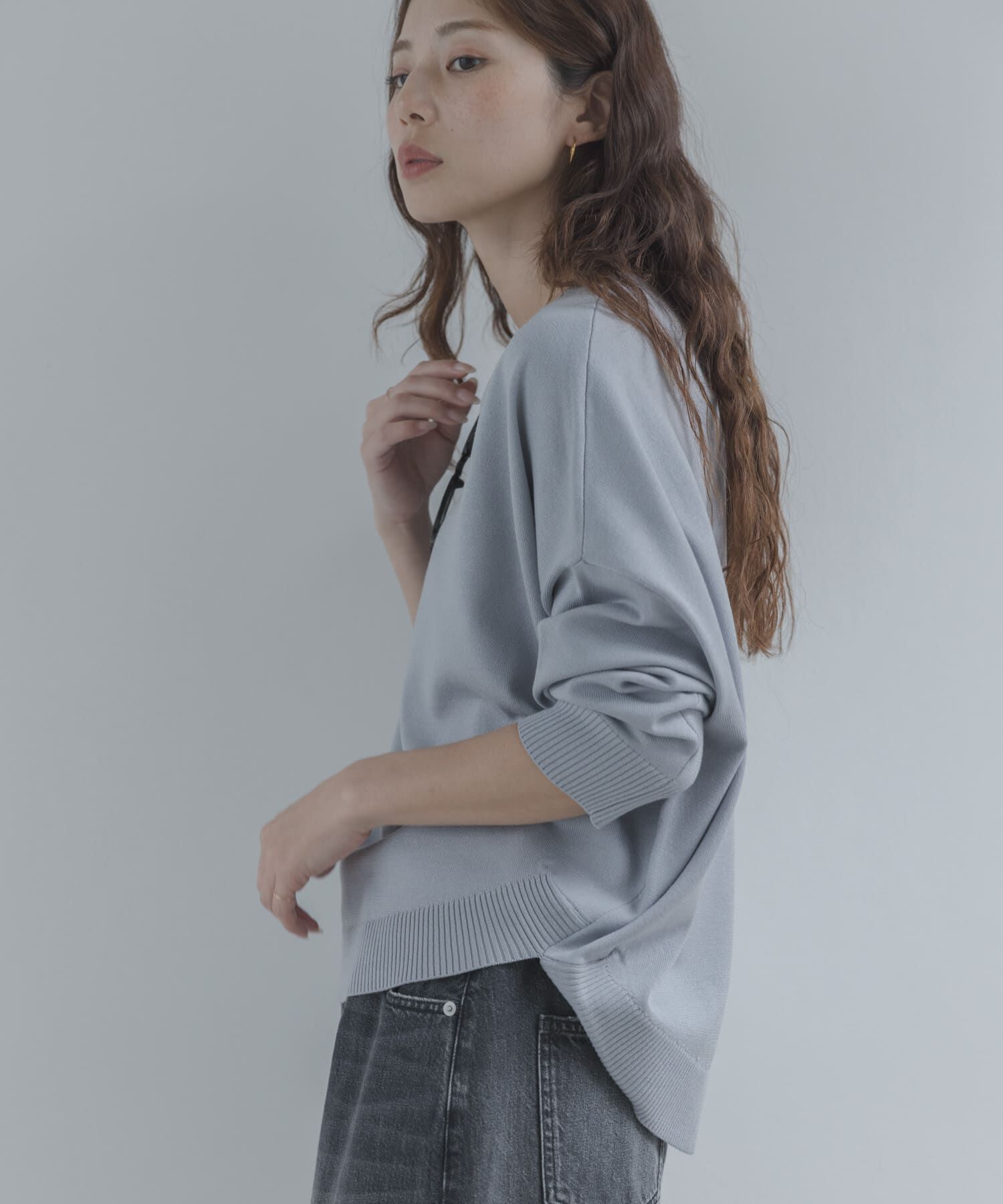 Sonny Label 「『一部WEB限定カラー』アンチピリングコクーンフォルムニット」|ニット・セーター|ライトグレー